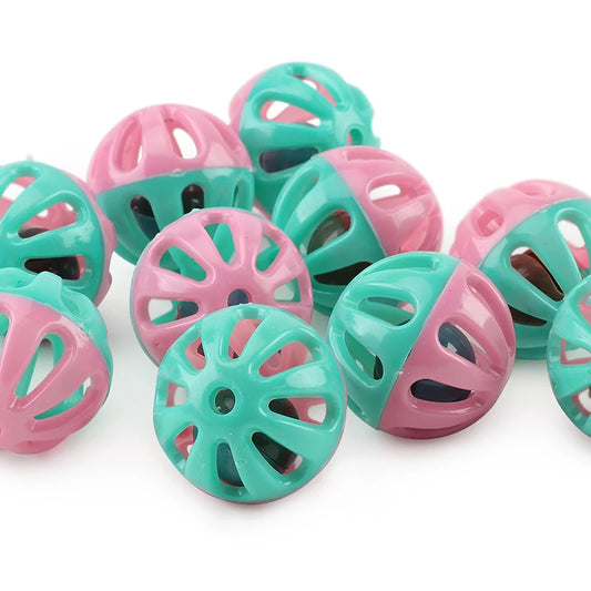 10 Kunststoff Bälle für Katzen